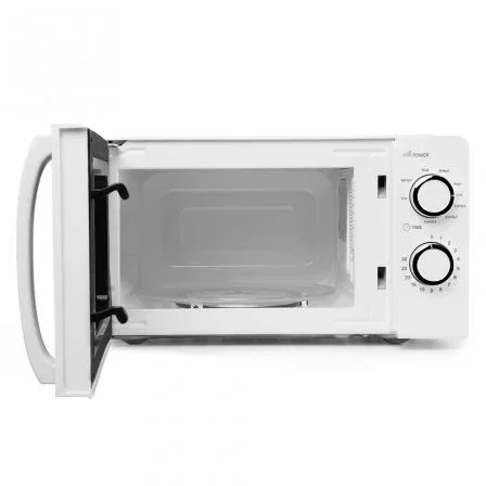 Orbegozo MIG 2130 Microondas con Grill, 700W y 900W Grill, 20 Litros de Capacidad, Color Blanco, 5 Niveles de Potencia, Función Descongelación, Temporizador 30 Min